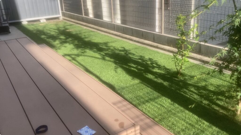 7/27 作業前のYUKI庭 姫高麗芝の状態